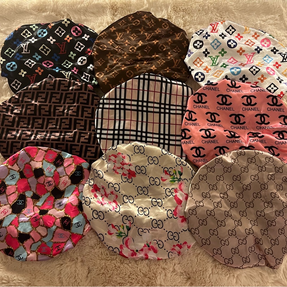 Designer Inspired Double Lined Satin Hair Bonnets